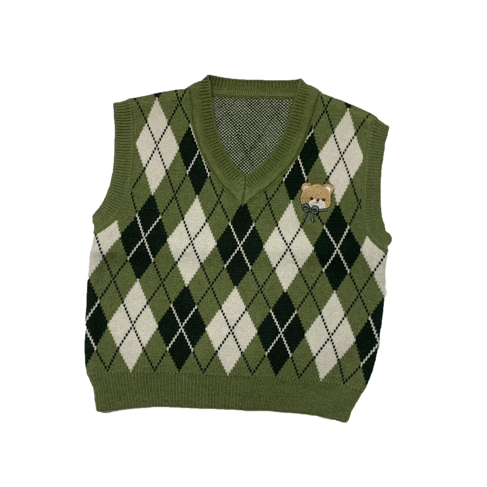 Toddler V-neck Knitted Sweater Vest