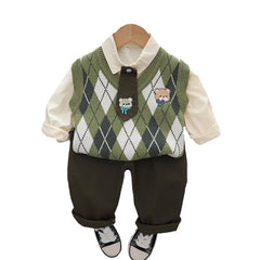 Toddler V-neck Knitted Sweater Vest