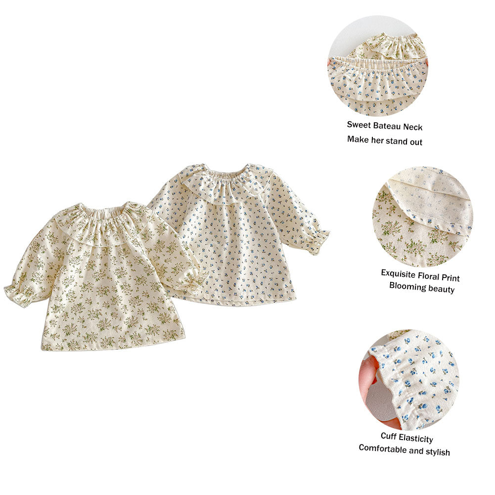 Robe fleurie de printemps pour bébé fille