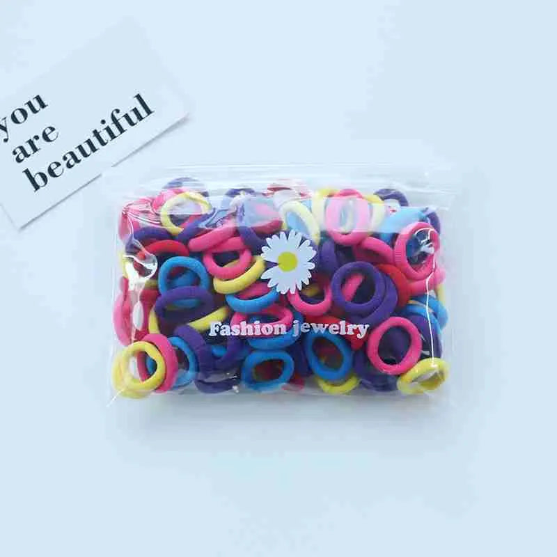 100 PCS Baby Hair Ties Elastic Hair Bands Smal