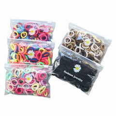 100 PCS Baby Hair Ties Elastic Hair Bands Smal