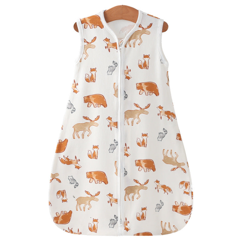 100% Cotton Baby Wearable Blanket Unisex Animal Bear Deer Fox Sleepsack Swaddle 0.5 TOG