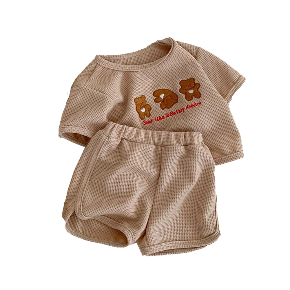 2Pcs Baby Girl Boy Clothes Bear Sets