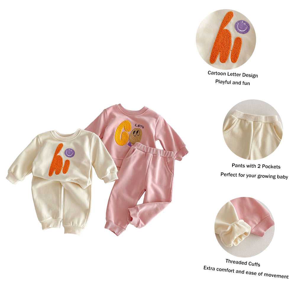 Alphabet Cartoon Casual Sets for Baby