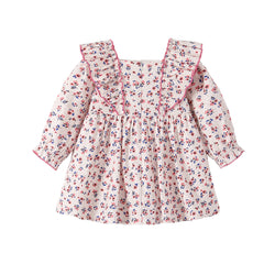 Robe florale pour filles, robes longues décontractées à volants