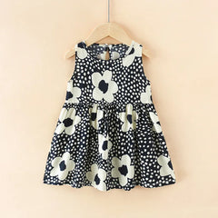 Baby Girl Cartoon Animal Print Tank Sleeveless Dress