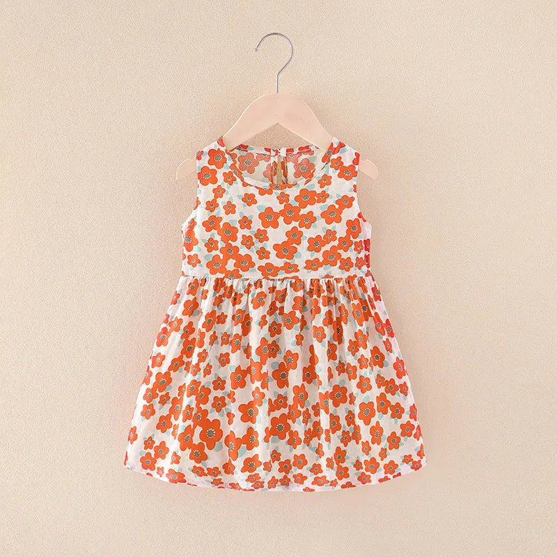 Baby Girl Cartoon Animal Print Tank Sleeveless Dress