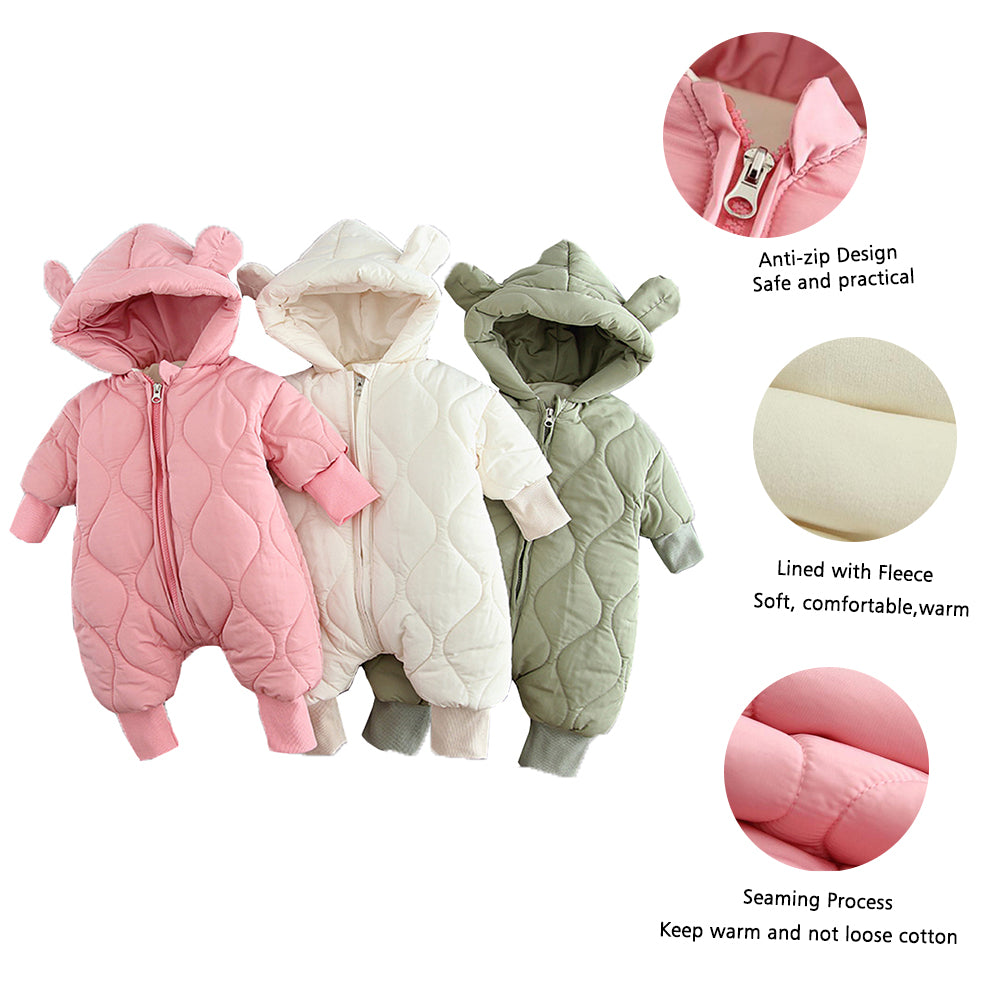 Baby Winter Snowsuit Coat Romper Outwear Hooded