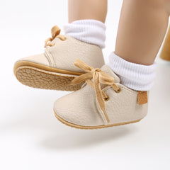 Baby Boys Girls Oxford Shoes PU Leather Soft Infant White Walking Shoes