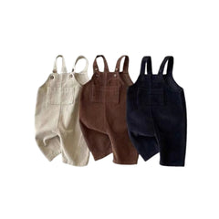 Pantalons pour enfants en velours côtelé uni pour bébés garçons et filles