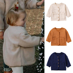 Baby Fall Jacket Sherpa Fleece Top Coat