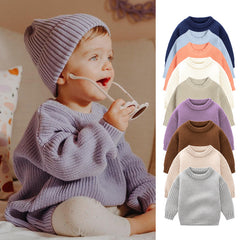 Baby Girl Boy Knit Sweater Blouse Pullover Sweatshirt For Toddler