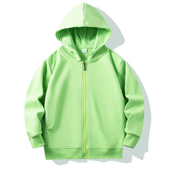 Baby Zip Up Hoodie, Unisex inflant Toddler Long Sleeve Green Sweatshirts Lightweight Jacket Hooded Coats Fall Winter Outfits