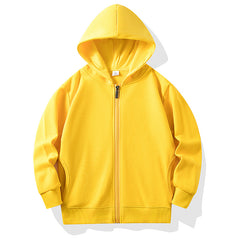 Baby Zip Up Hoodie, Unisex inflant Toddler Long Sleeve Yellow Sweatshirts Lightweight Jacket Hooded Coats Fall Winter Outfits