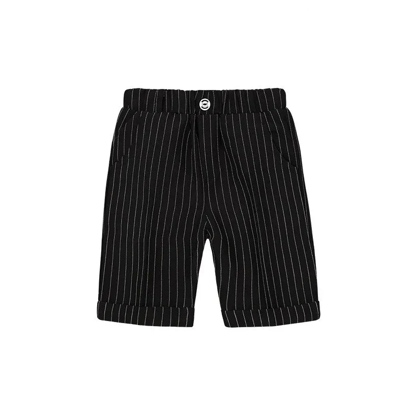 Boys Gentleman Suit Pants Casual Shorts Overalls