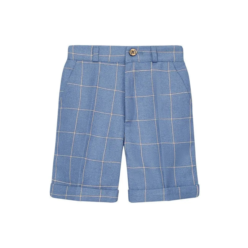 Boys Gentleman Suit Pants Casual Shorts Overalls