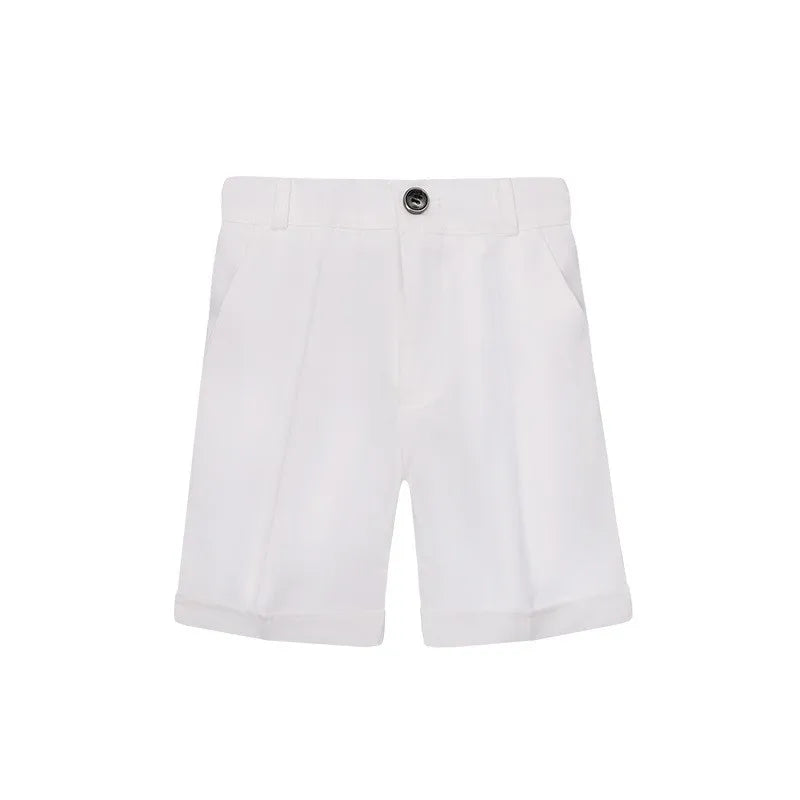 Boys Gentleman Suit Pants Casual Shorts Overalls