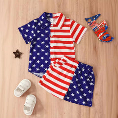 Boys' 4th of July Short Sleeve Suit