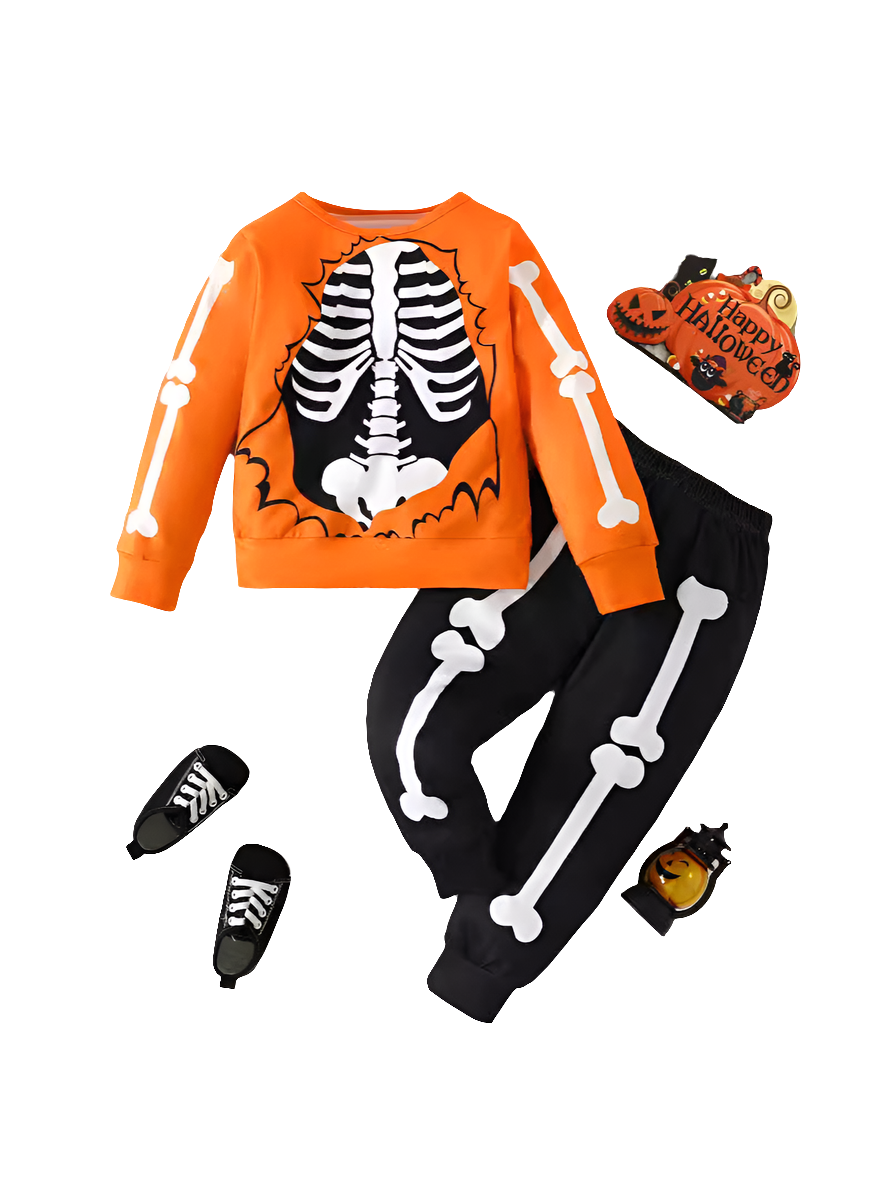 Boys Skeleton Toddler Clothes Halloween Outfit