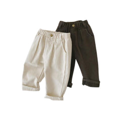 Pantalons décontractés de couleur unie pour garçons de 0 à 7 ans