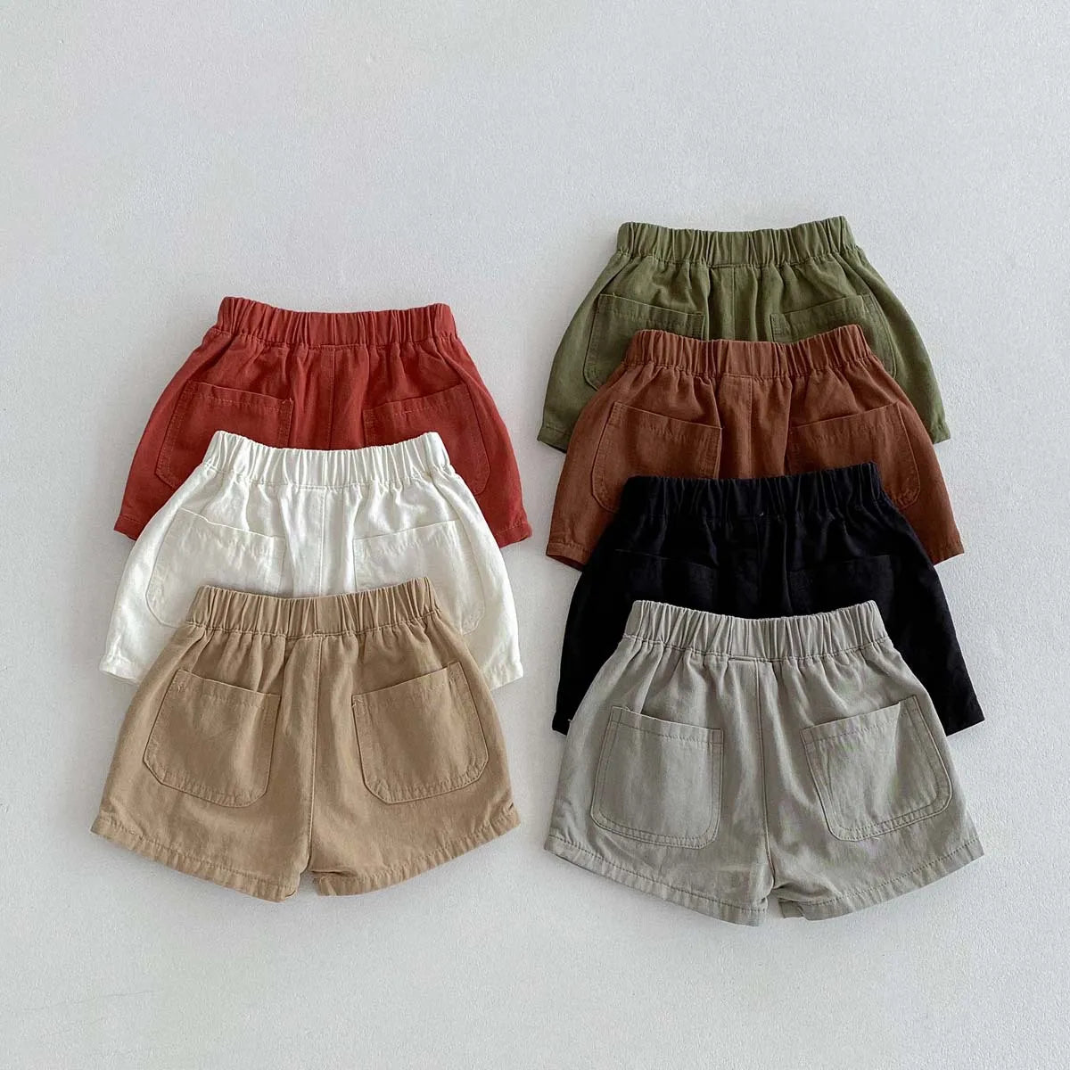 Boys and Girls Unisex Casual Solid Shorts