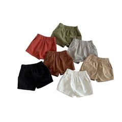 Boys and Girls Unisex Casual Solid Shorts