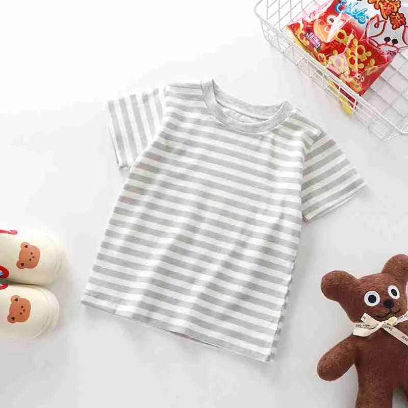 Boys and Girls Cotton Striped T-Shirts