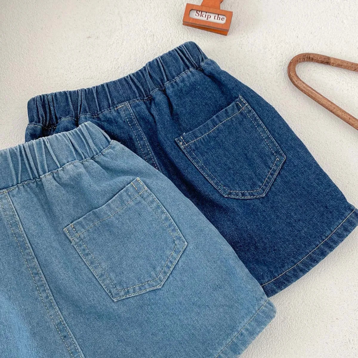 Boys and Girls Universal Pocket Denim Shorts