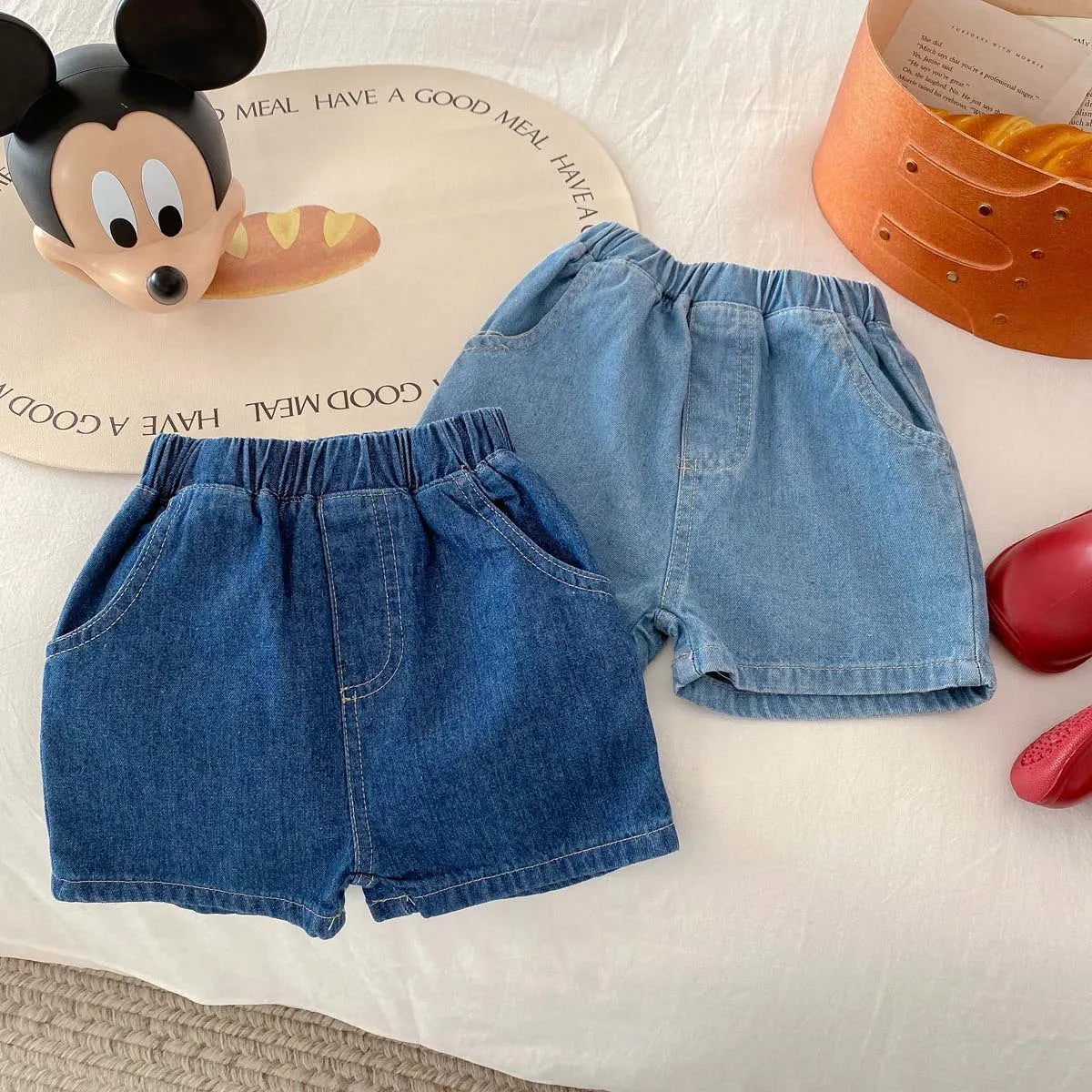 Boys and Girls Universal Pocket Denim Shorts