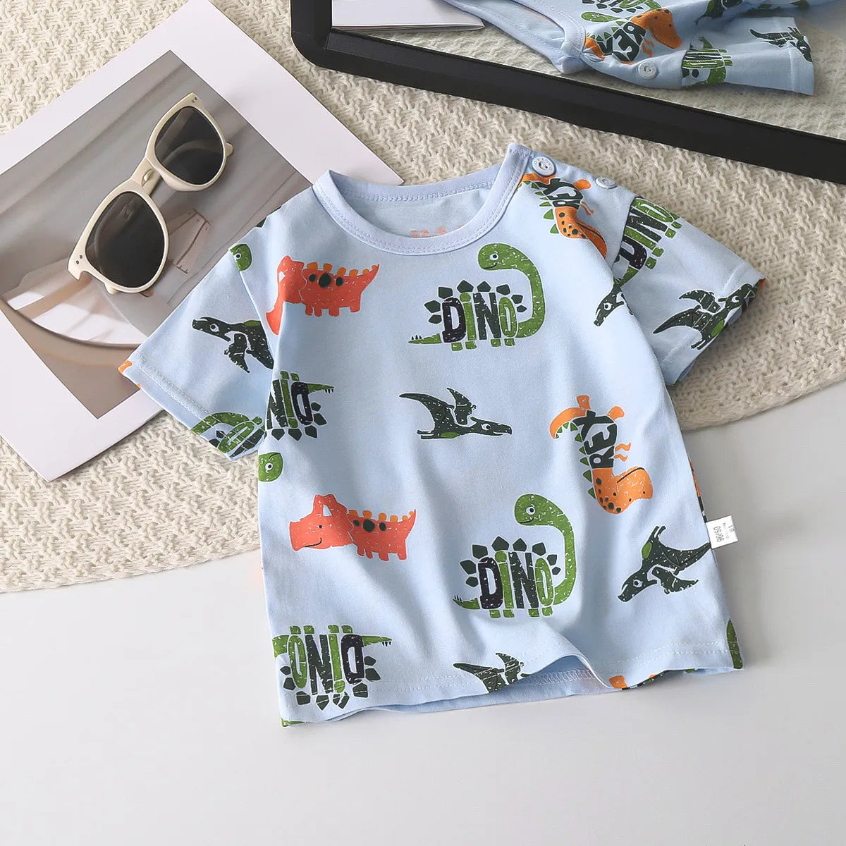 Children's Cartoon Cotton Short Sleeved T-shirt