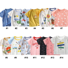 Children's Cartoon Cotton Short Sleeved T-shirt