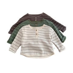 Children's Casual Striped Bottoming Shirt