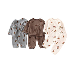 Cute Bear Boy Girl Spring and Autumn Sets