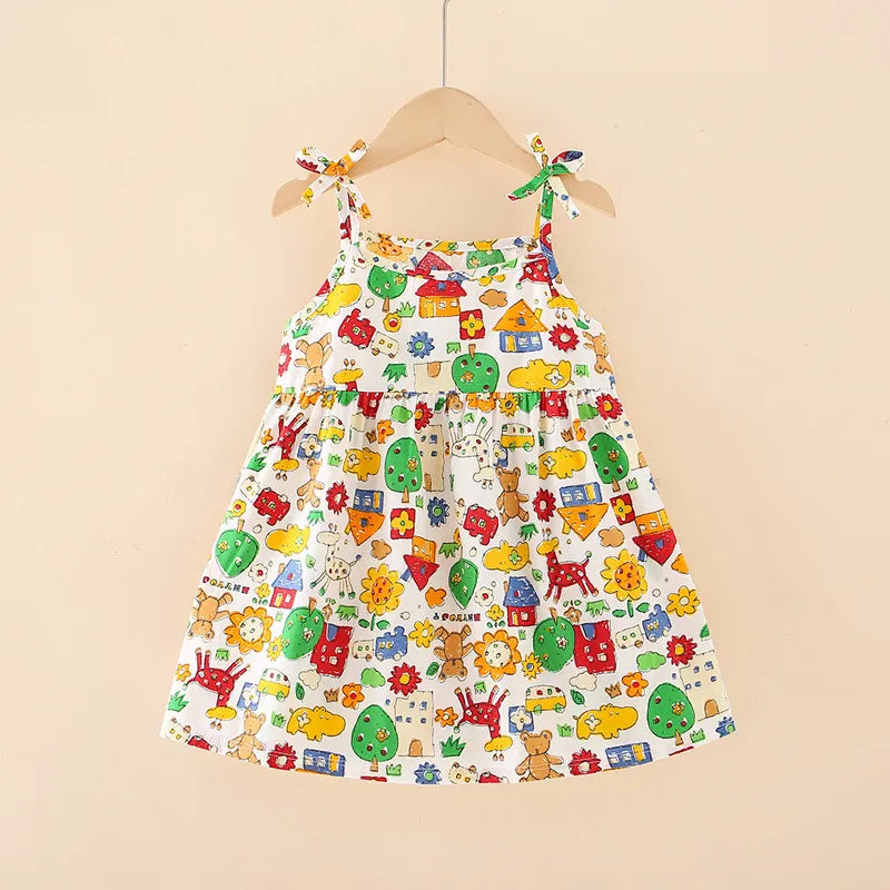 Cute Little Girl Suspender Dress