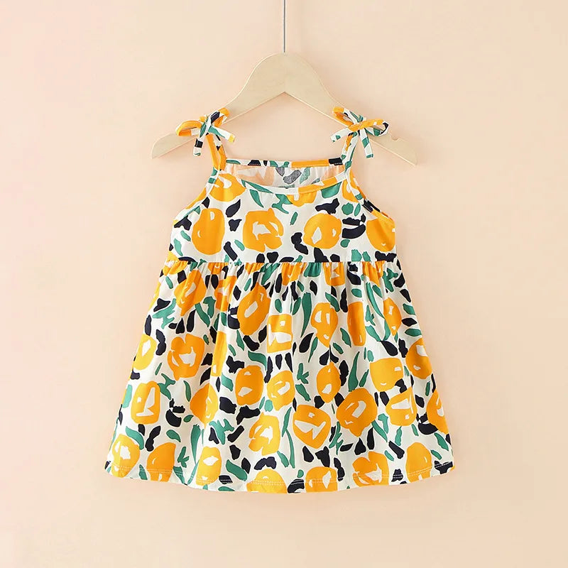 Cute Little Girl Suspender Dress