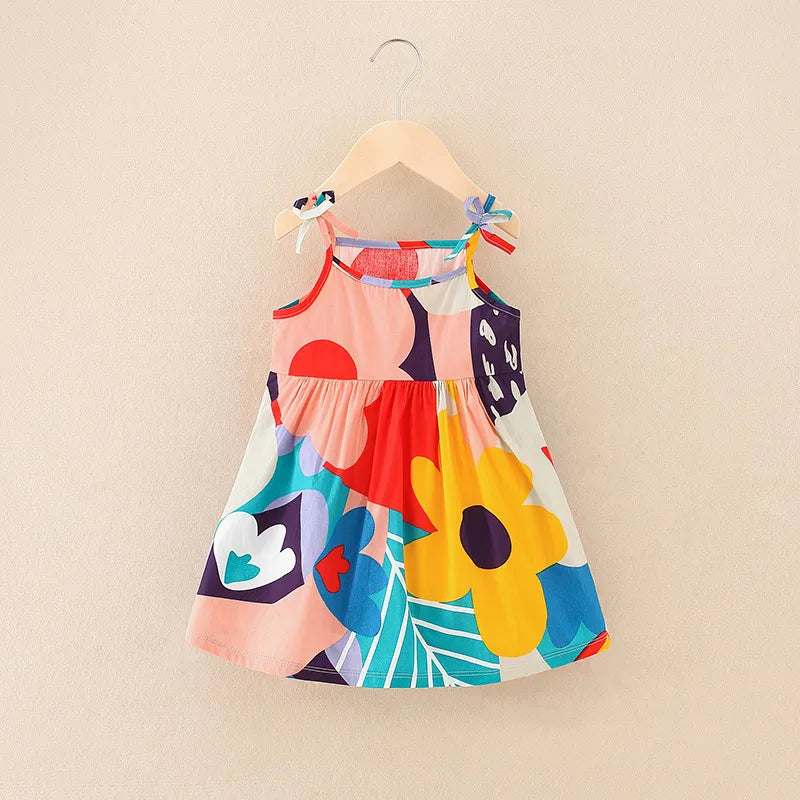 Cute Little Girl Suspender Dress