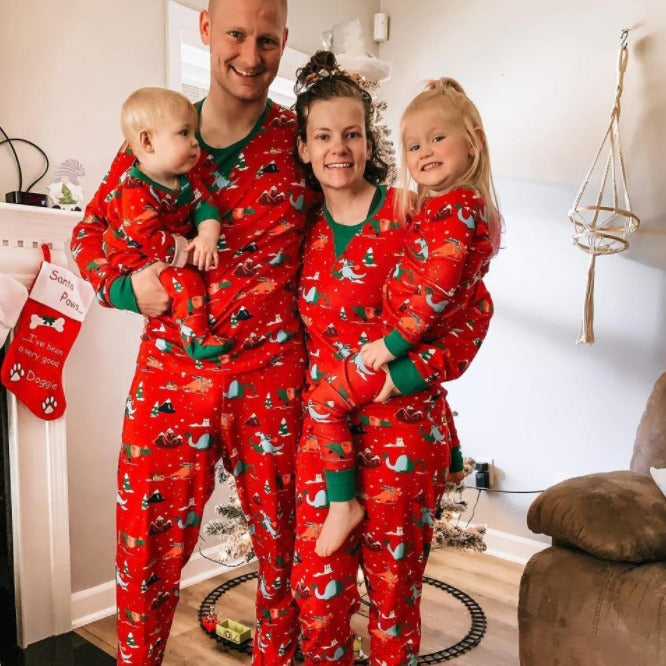 Family Christmas Pjs Matching Sets Baby Christmas Matching Jammies for Adults and Kids Holiday Xmas Sleepwear Set