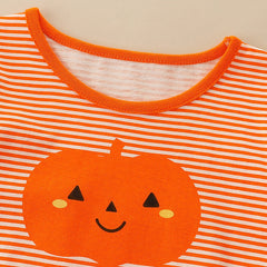 Halloween Costume Pumpkin Princess Mesh Dress For Girls