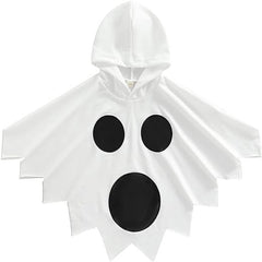 Halloween Custom Unisex Children's Hooded Unisex Cape White Cloak 