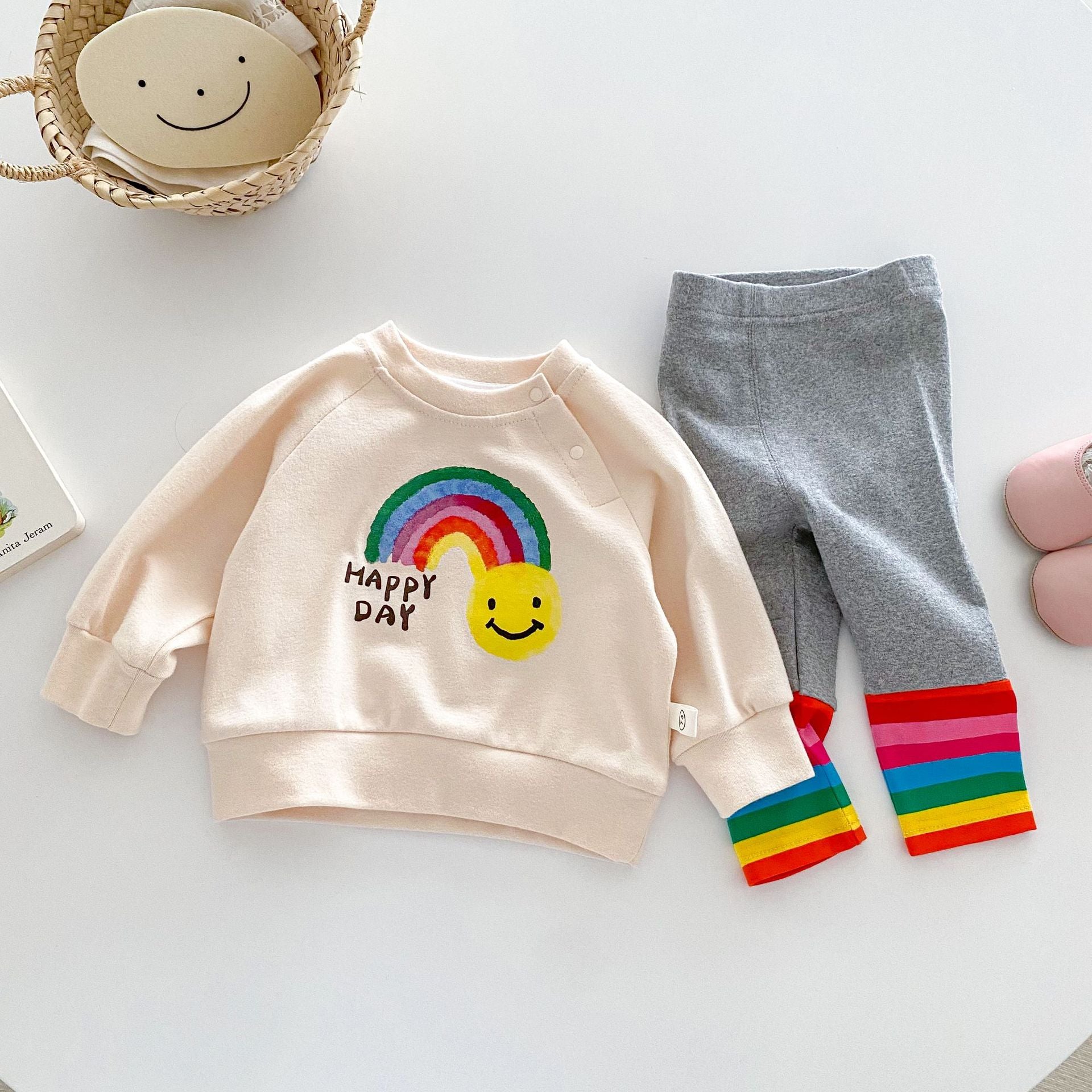 Happy Day Baby Girls Clothes Rainbow Outfits