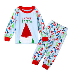 Snowflake Santa Claus Children's Long Sleeve Pajamas