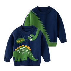 Kids Boys Child's Dinosaur Sweater Animal Dino Crocodile Pullover