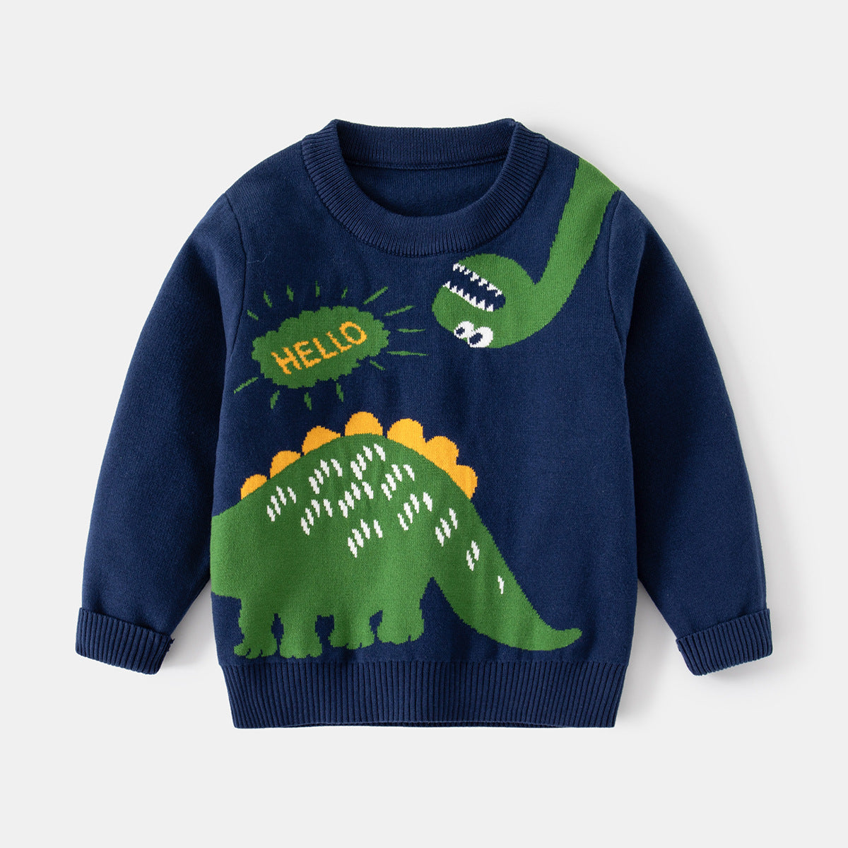 Kids Boys Child's Dinosaur Sweater Animal Dino Pullover