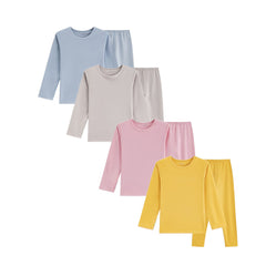Kids Pajamas Boys & Girls Solid Colors 2 Piece Pajama Set
