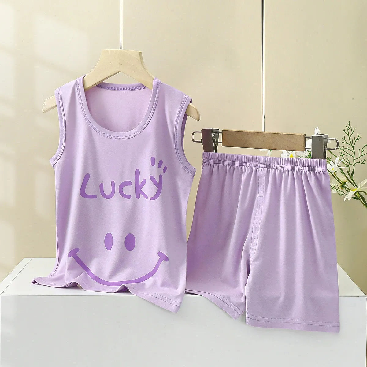 Lucky Smiley Boys and Girls Uniex Summer Outfit