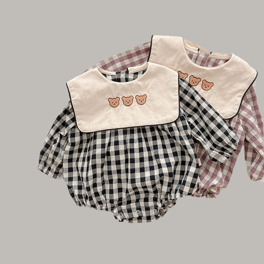 Комбинезоны с вышивкой для новорожденных мальчиков и девочек