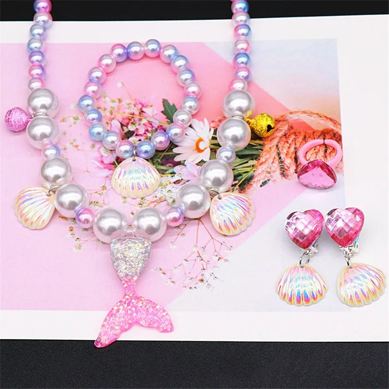 Mermaid Jewelry Necklace Accessories for Girls Party Costume