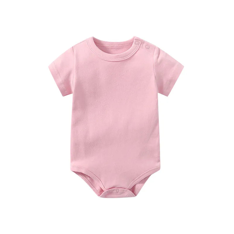 Newborn Baby Solid Color Bodysuit Jumpsuit Romper