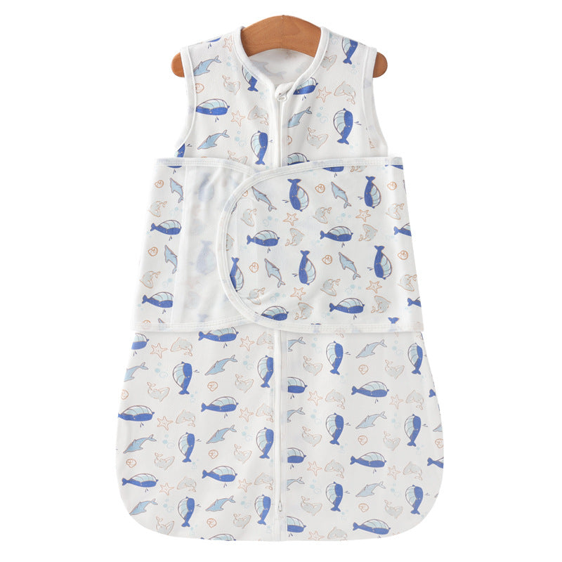 Newborn Sleep Sack Baby Swaddle 3-Way Adjustable Fish Wearable Blanket