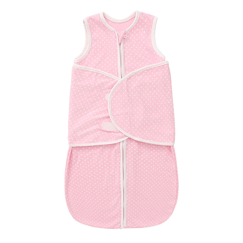 Newborn Sleep Sack Baby Swaddle 3-Way Adjustable Pink Dot Wearable Blanket